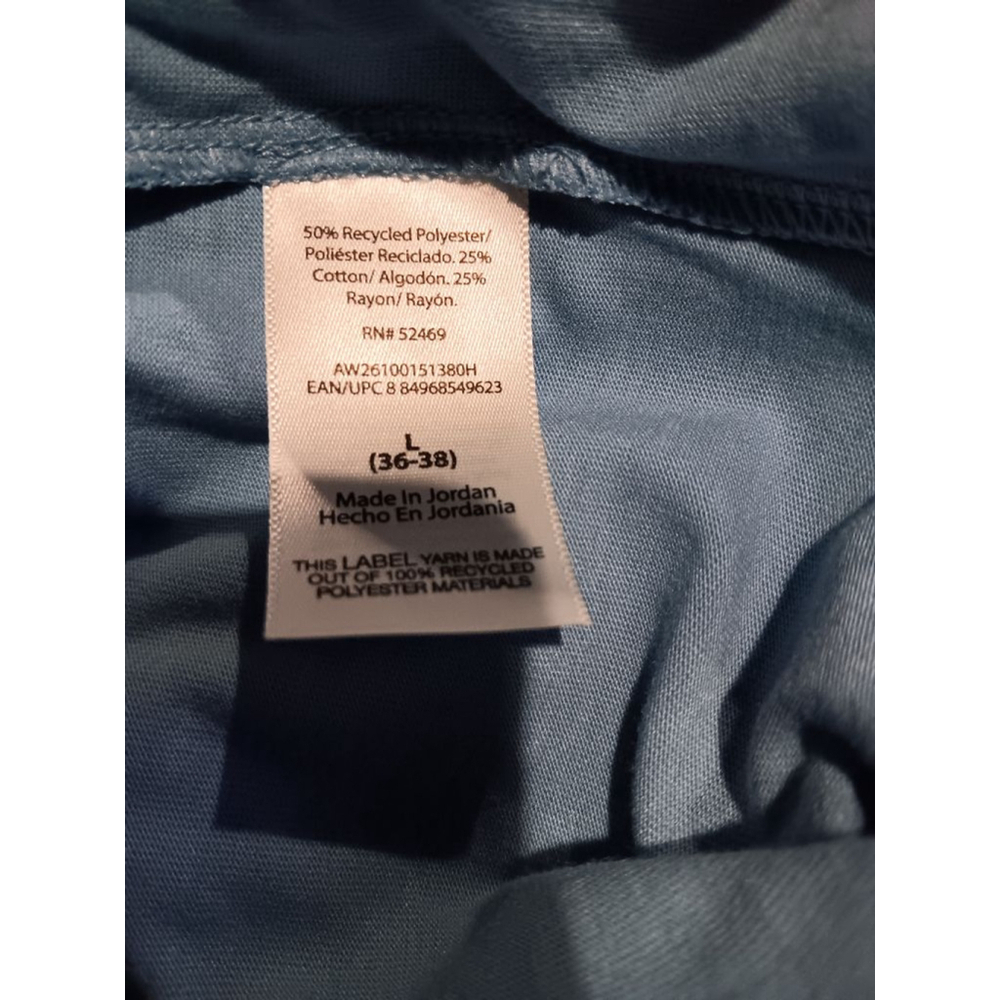 Athletic Works Soft Tri-Blend Shorts with Side Pockets & Drawstring in Blue - Picture 10 of 10